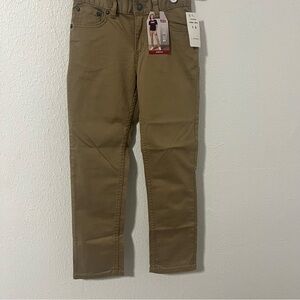 Levi 511 Slim Stretch Boys 7X Regular Tan Jeans NWT Adjustable Waist School